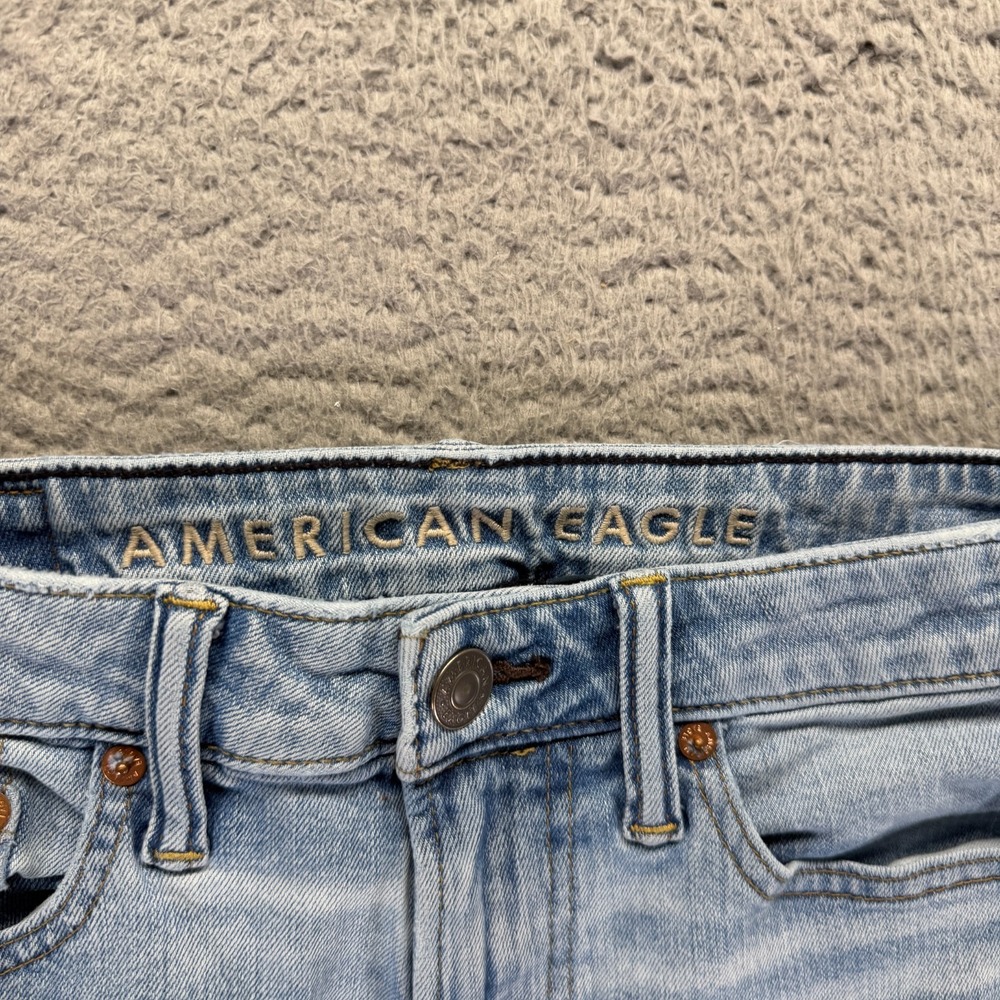 American Eagle Outfitters Jeans Men's 29x32 Blue Denim Skinny Athletic Stretch - Picture 3 of 11